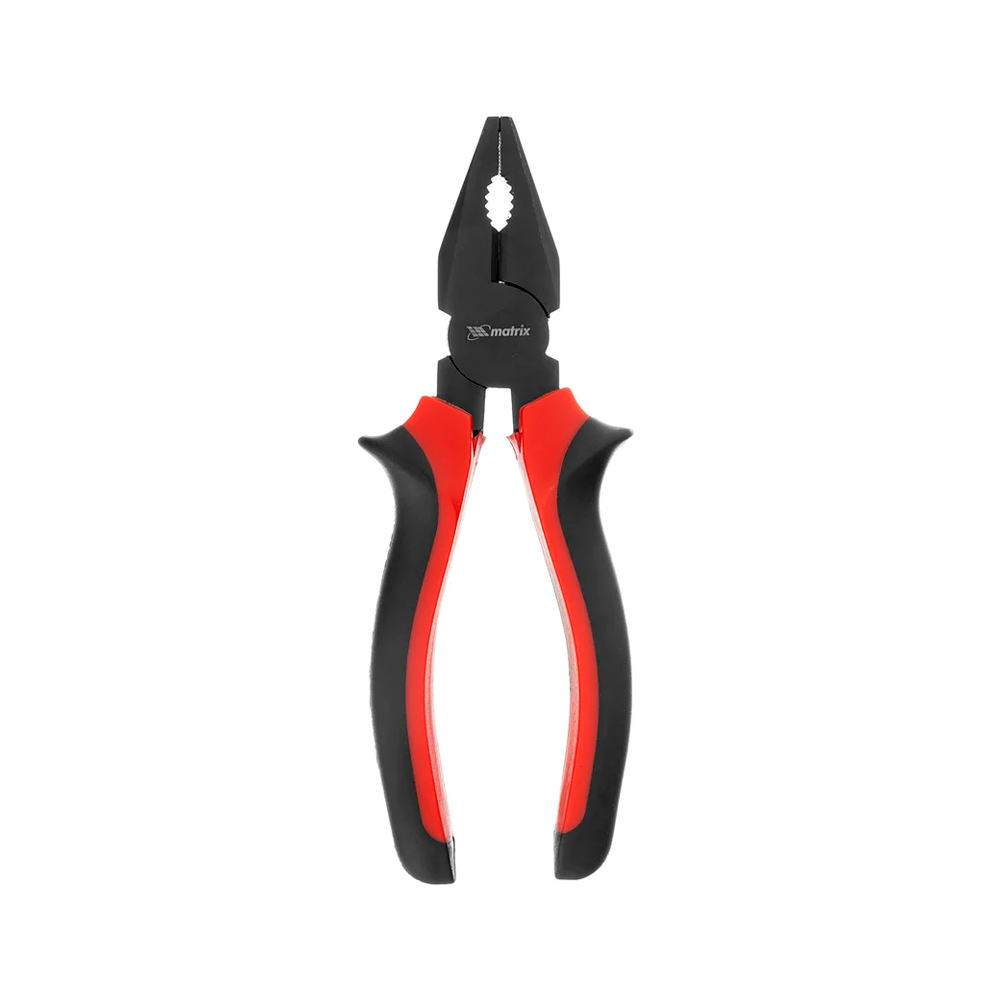 Плоскогубцы Black Nickel, 200 мм, комбинированные, двухкомпонентные рукоятки, Matrix