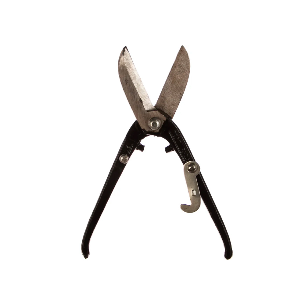 Ножницы по металлу 200 мм, HCS, прямой рез, фиксатор