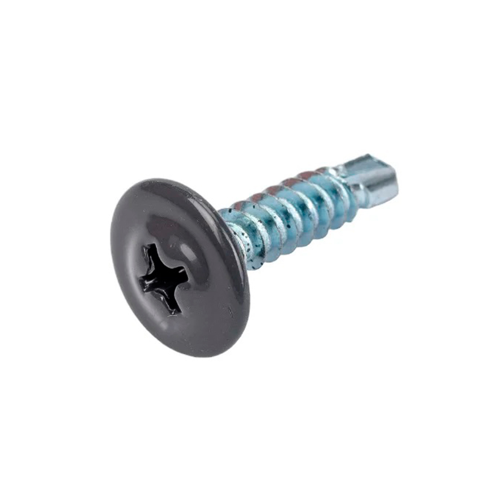 Саморезы с прессшайбой сверло RAL 7024 4,2х16