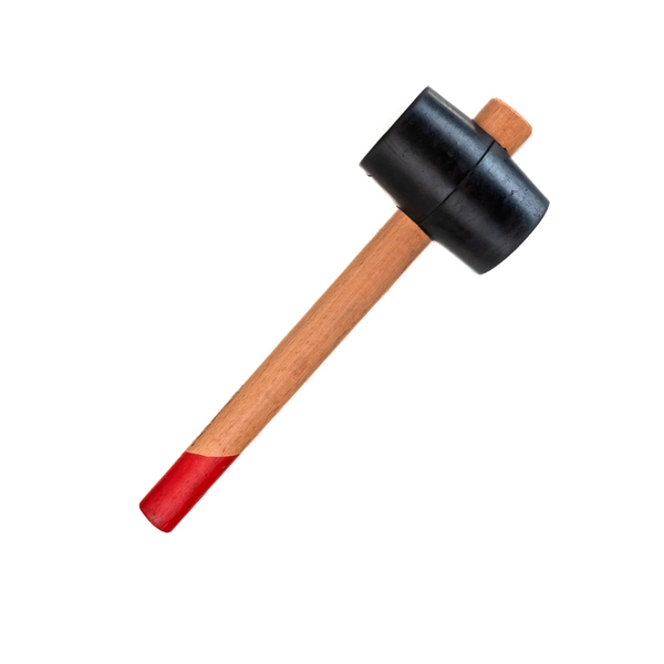 Киянка резиновая, деревянная рукоятка, 450г, Hobbi