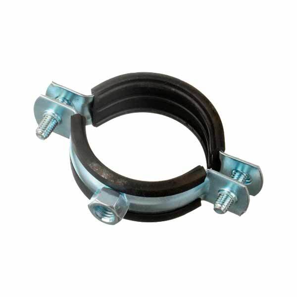Хомут оцинкованный с гайкой М10 3" (86-92 мм) стяжка-винт