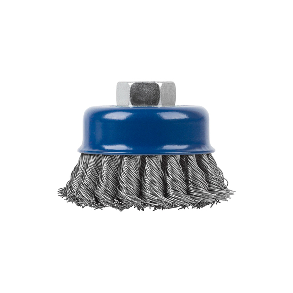 Щетка для УШМ, М14, тип "Чашка" крученая витая проволока 0,5 мм, 100 мм, блистер, CUTOP Profi