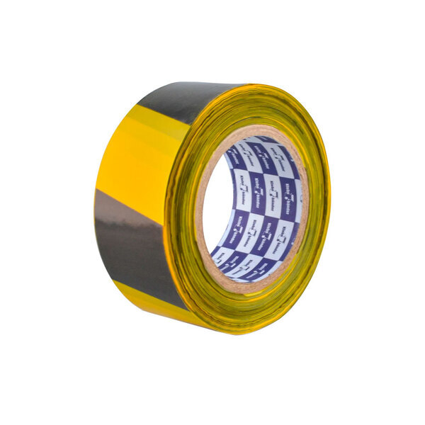 Лента для ограждений неклейкая, 50 мм чёрно-жёлтая без и/у Klebebender 520Y