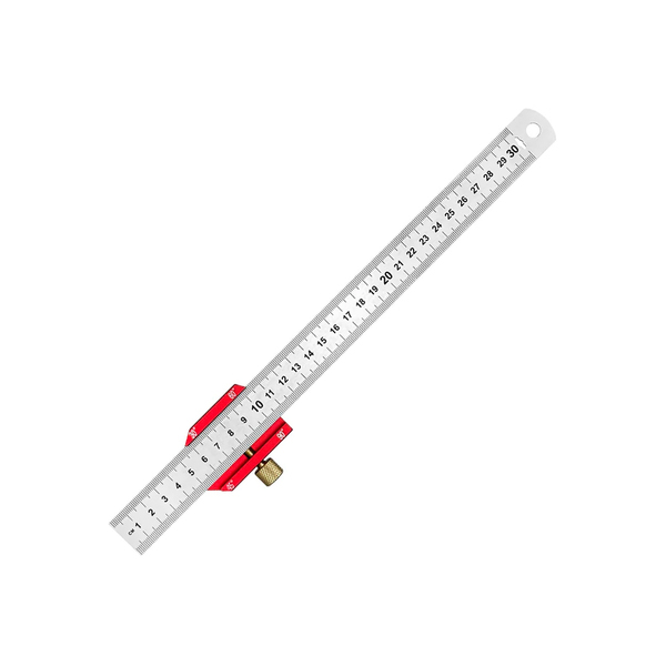 Линейка разметочная д/деревообработки 300х25 мм толщина 1,7 мм, VERTEXTOOLS