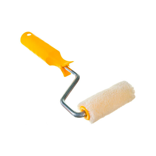 Мини-валик малярный с рукояткой "Велюр" ось 6 мм, D15 мм. 55 мм