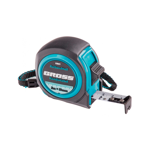 Рулетка "Komfortabel", 5м х 19 мм, обрезиненный корпус, GROSS