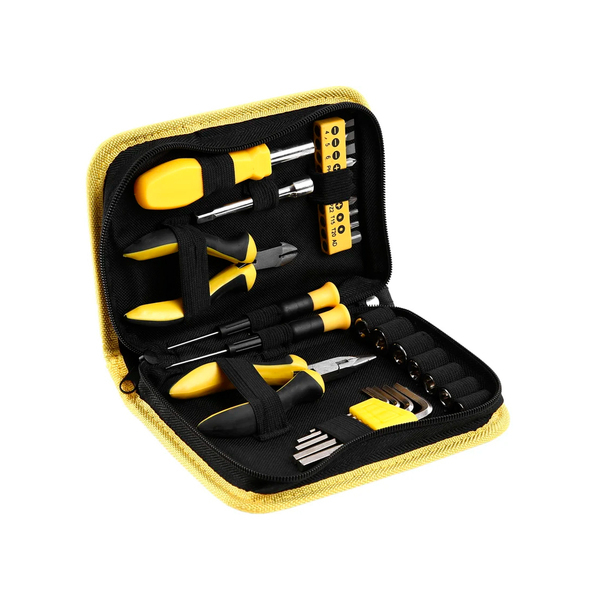 Набор инструмента 29 шт., (отвертки, биты, ключи НЕХ, пассатижи), матерчатый чехол