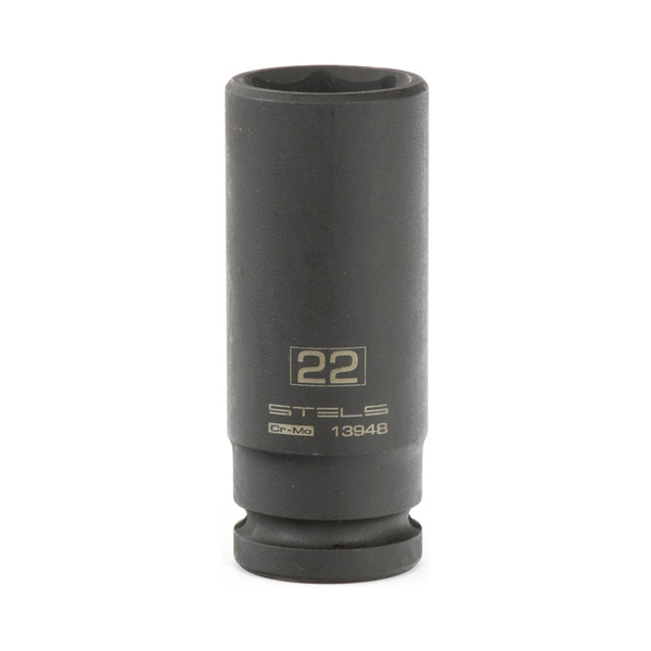 Головка ударная удлиненная шестигранная 22 мм, 1/2, Cr MO, Stels