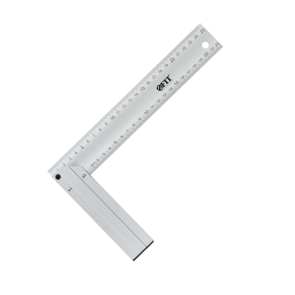 Угольник столярный литой алюминиевый Профи 250 мм, FIT