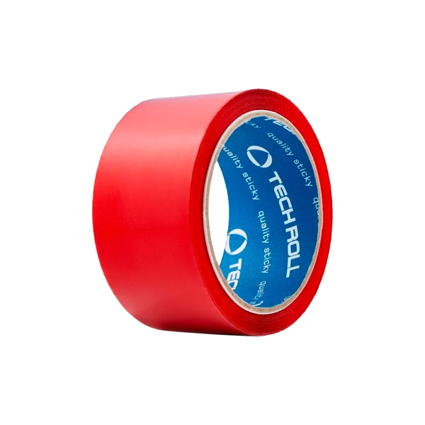 Клейкая лента упаковочная 48 мм * 50 м * 45 мкм красный TECHROLL