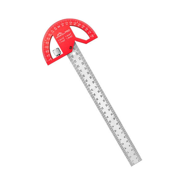 Линейка разметочная 7 в 1, 300х25 мм INOX+AL толщина 1,7 мм, VERTEXTOOLS PROFI