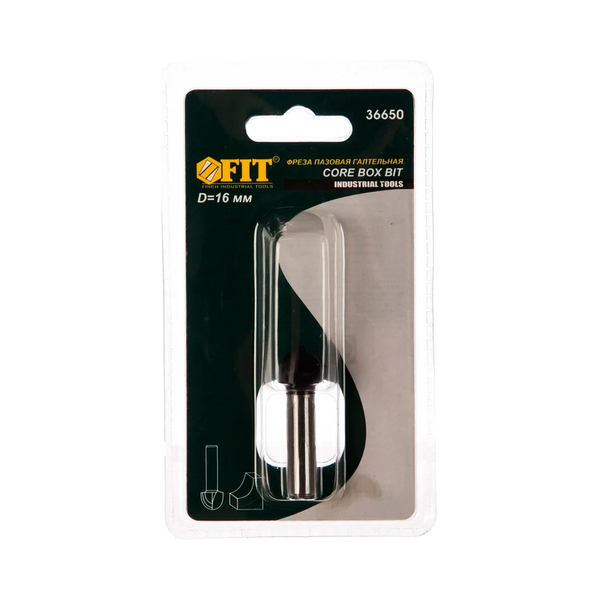 Фреза пазовая галтельная, DxHxL=16х10х45 мм FIT