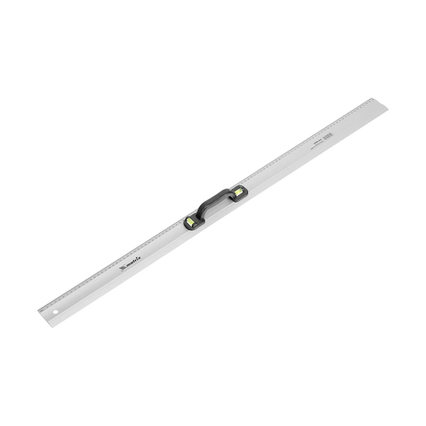 Линейка-уровень, 1000 мм, металлическая, пластмассовая ручка 2 глазка, Matrix