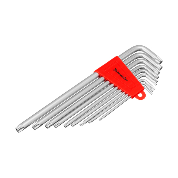 Набор ключей имбусовых TORX 9шт: T10-Т50 CrV, экстра-длин, сатин., MTX