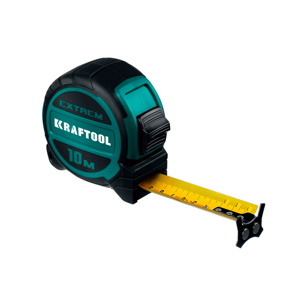 Рулетка профессиональная 10м х 32мм со сверхшироким полотном, с магнитом KRAFTOOL "Exstrem"