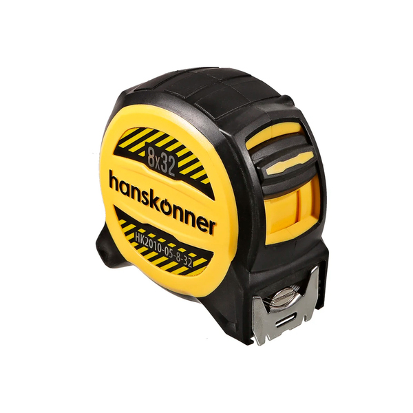 Рулетка 8м х 32, 1мм стоп вылет полотна, 3,6 - 3,8 м, магнит до 2кг,  Наnskonner НК2010-05-8-32