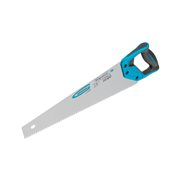 Ножовка по дереву "PIRAHNA" 450 мм, 7-8 TPI, зуб - 3D, каленый зуб, 2-х комп. рук-ка, Gross