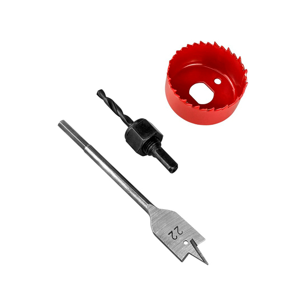 Набор для установки врезных замков 22 мм Х 54 мм, перовое сверло, кольцевая пила