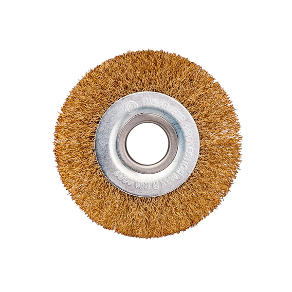 Щетка плоская для УШМ латунь 100 мм, 22 диам. (1/100) VERTEXTOOLS