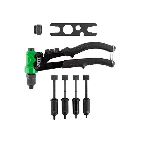 Заклёпочник Профи комбинированный для резьбовых заклепок М3-М6 и вытяжных заклепок 2,4-4,8мм (235мм), FIT