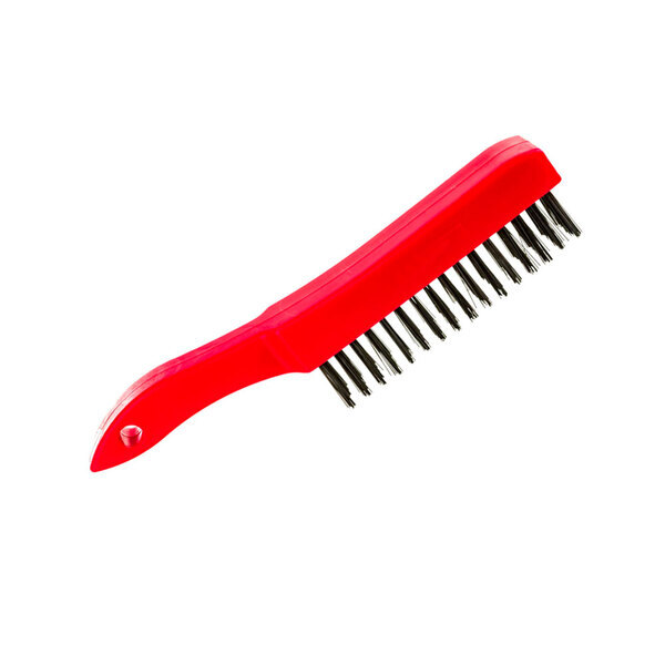 Щетка зачистная, 5-и рядная, закаленная прямая проволока с пластиковой ручкой, Matrix