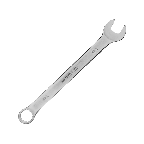 Ключ комбинированный, 17 мм, CrV, матовый хром, STELS