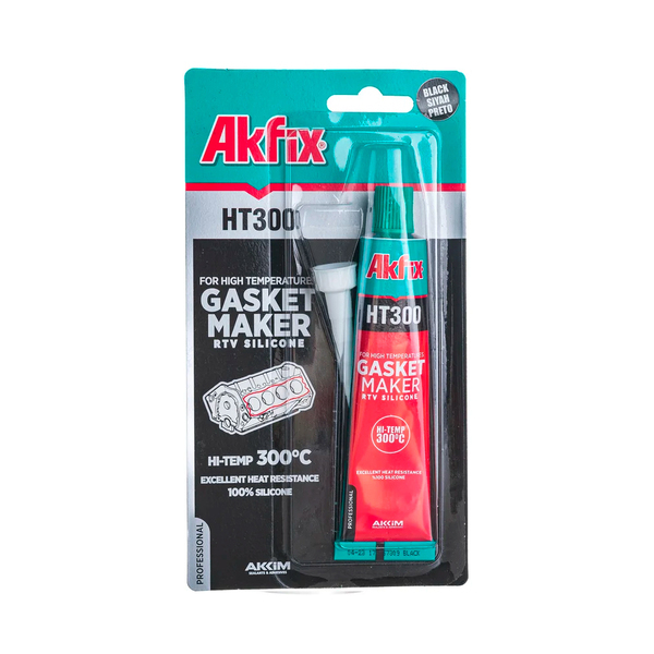 Герметик силиконовый термостойкий Akfix НТ300, черный 50 мл