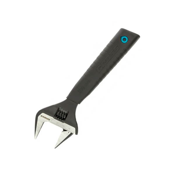 Ключ разводной 200 мм, CrV, тонкие губки, защитные насадки, Gross