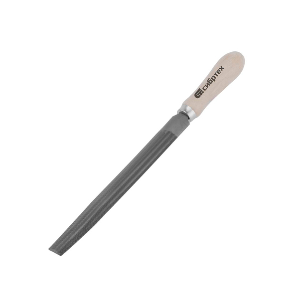 Напильник 200 мм, полукруглый, деревянная ручка, СИБРТЕХ