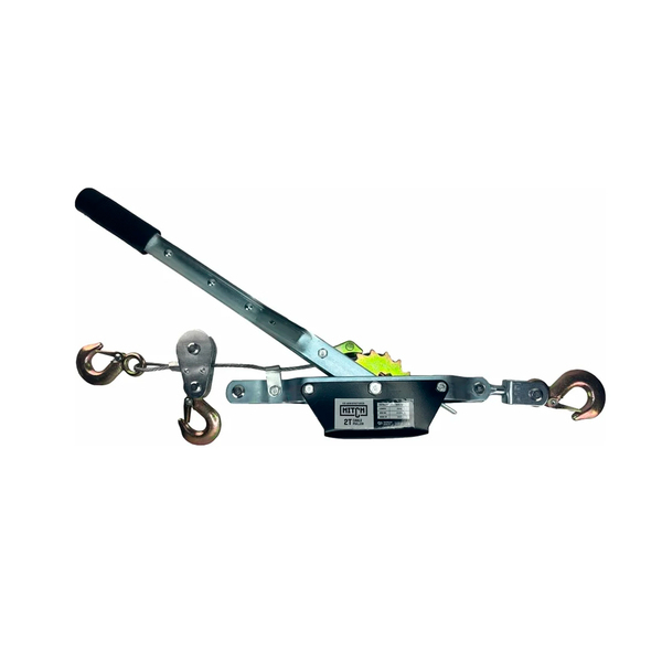 Лебедка рычажная гаражная HITCH  СР 2002, 2000 кг, канат,2,8 м, двойной храповый механизм