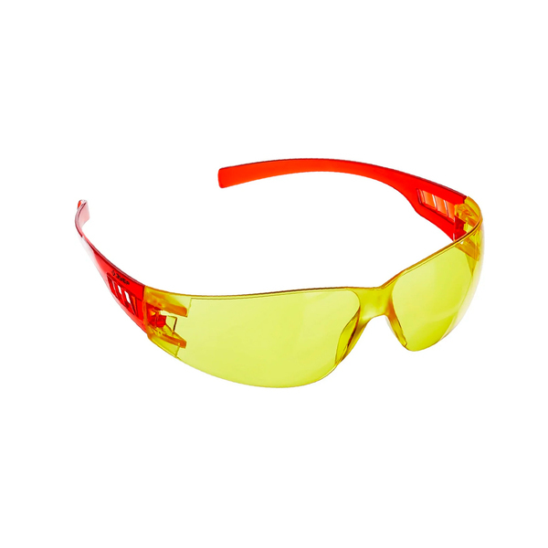 Очки защитные желтые, облегченные, широкая монолинза, открытого типа ЗУБР МАСТЕР