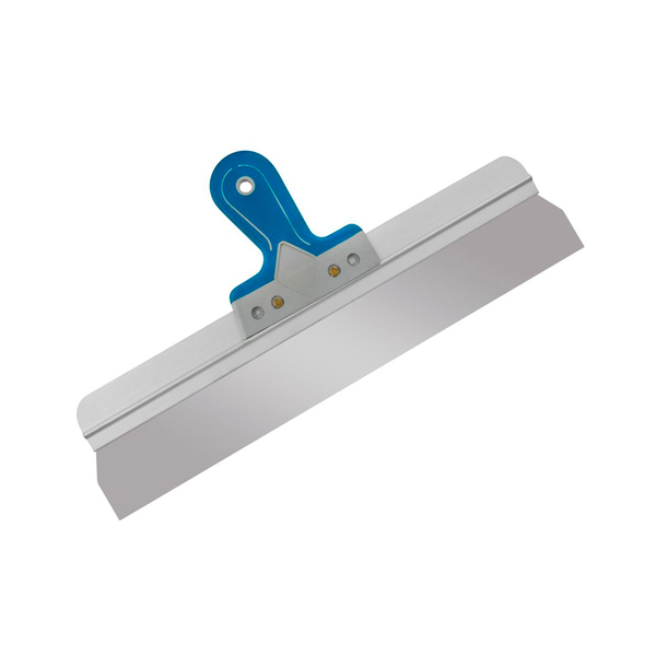 Шпатель фасадный прямой, нержавеющая сталь 0,6мм, двухкомплектная литая рукоятка, 450 мм