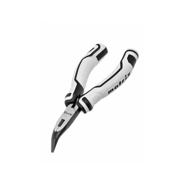 Длинногубцы Mini 125 мм, изогнутые, авторазжим PRO MATRIX