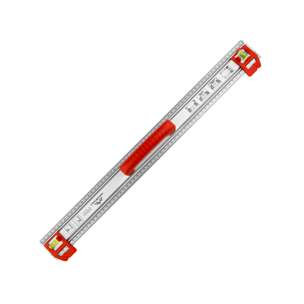 Линейка разметочная PROFI 60 см, ручка-ABS, скользящие блоки с колбами, VERTEXTOOLS