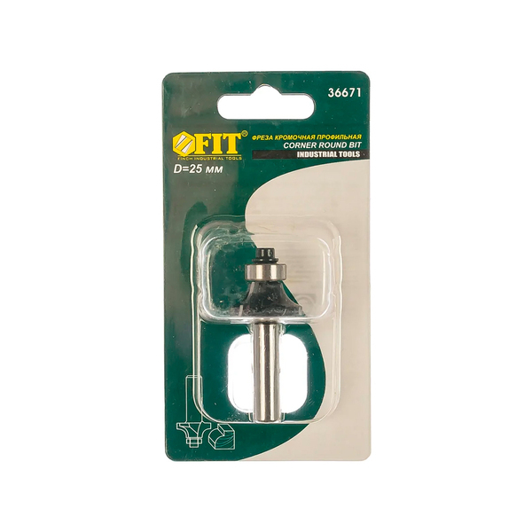 Фреза кромочная профильная с нижним подшипником, DxHxL=25х11х51 мм FIT
