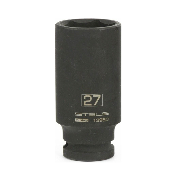 Головка ударная удлиненная шестигранная 27 мм, 1/2, Cr MO, Stels