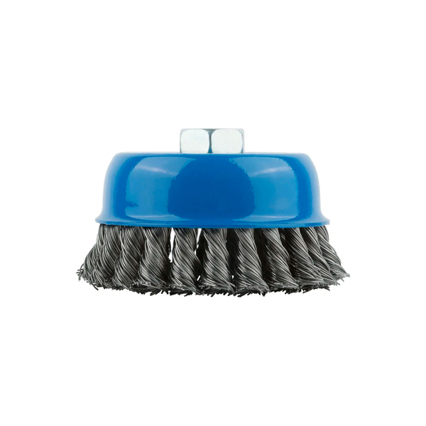 Корщетка, тип чашка, гайка М14, стальная витая проволока 100мм, MOS