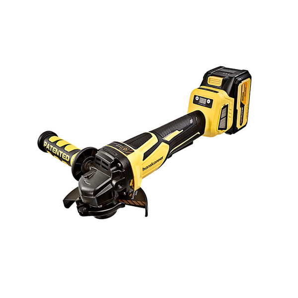 Угловая шлифовальная Hanskonner HAG1812Е, 18В, 1 BatterySystem, 125 мм, регул обор, 1х4.ОАч, ЗУ, кейс