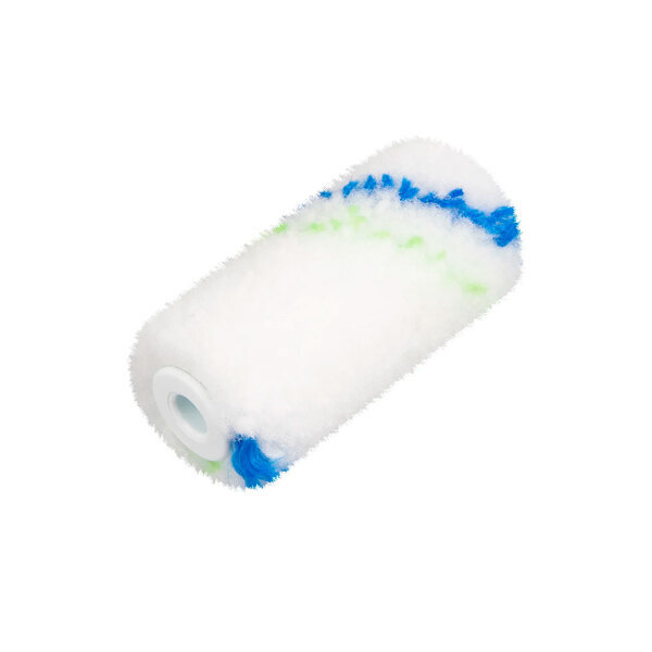 Мини-валик в сборе "Водные краски", 60 мм, ворс 12мм, D - 16 мм, D ручки - 6 мм, полиэстер, Сибртех