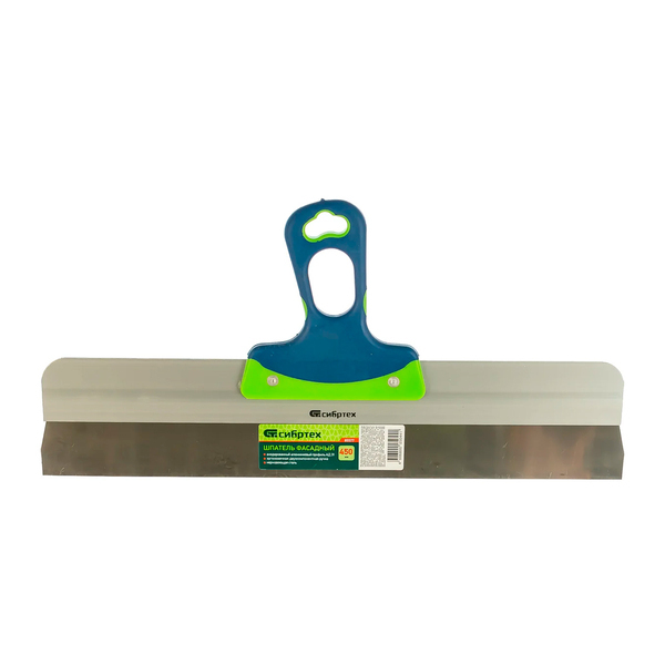 Шпатель фасадный, нержавеющая сталь, 450 мм, 2-компонентная ручка, СИБРТЕХ
