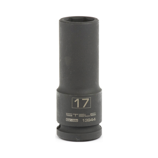 Головка ударная удлиненная шестигранная 17 мм, 1/2, Cr MO, Stels