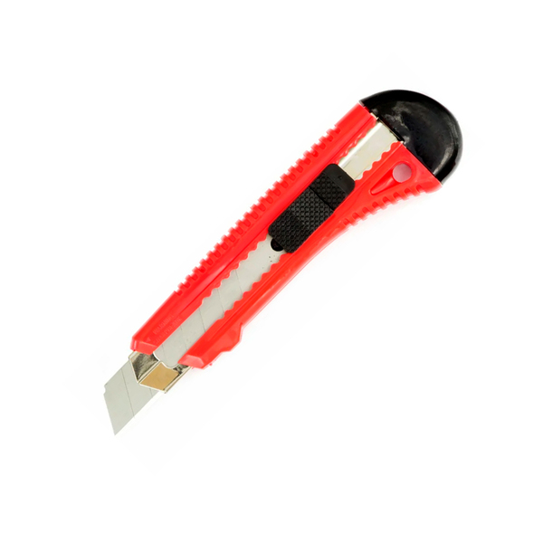 Нож 18 мм, выдвижное лезвие, метал. направляющая, MATRIX