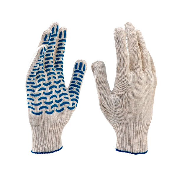 Перчатки Х/Б, ПВХ-покрытие "Волна", 10 класс, Россия